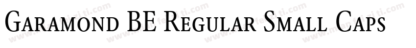 Garamond BE Regular Small Caps & Oldstyle Figures字体转换